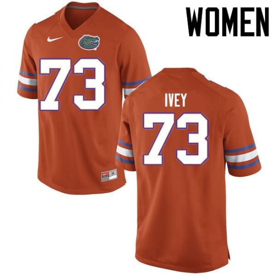 Women's Florida Gators #73 Martez Ivey NCAA Nike Orange Authentic Stitched College Football Jersey QGU2062BM